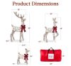 3 Piece Lighted Christmas Deer Set - Thumbnail 2