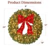 Pre-Lit Artaficial Fir Christmas Wreath - Thumbnail 3