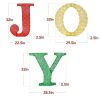 3 Piece 3D Lighted Christmas Joy Yard Decor - Thumbnail 4