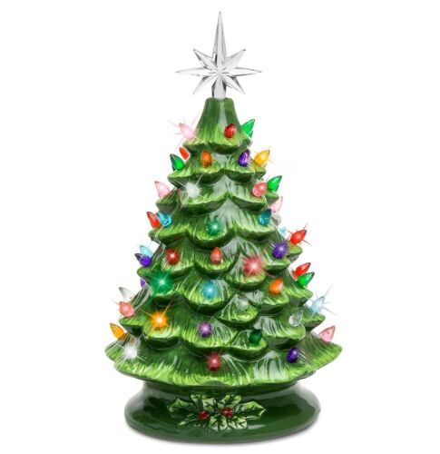 Pre-Lit Ceramic Tabletop Christmas Tree - Lot 43