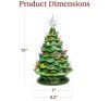 Pre-Lit Ceramic Tabletop Christmas Tree - Thumbnail 4