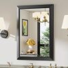 22x30 Inch Black Bathroom Mirror for Wall, Thick Metal Framed Rectangle Mirrors for Over Sink, Bedroom, Living Room, Entryway, Anti-Rust, HD Tempered Glass - Thumbnail 1