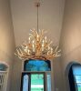 Farmhouse Deer Chandelier Double Layer 10+5 Light Brown Antler Chandelier Lighting, Vintage Rustic Antler Lamps Rustic Art Deco Style Living Room Dining Room (10+5 Light Arms + 3 Arms) - Thumbnail 1