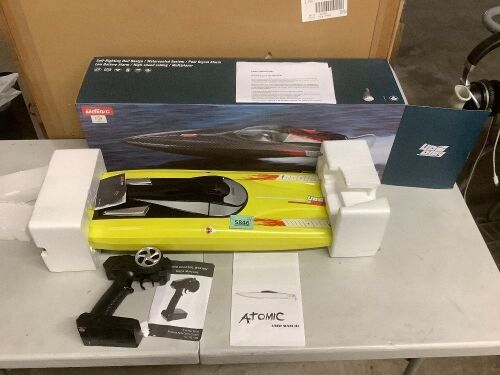 Cheerwing 25" Brushless RC Boat for Adults, 30+MPH Fast Remote Control Boat for Lakes and Pools - Lot 5846