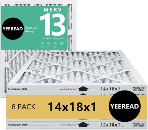 6-Pack, Pleated Design with Enhanced Filter Media for Superior Filtration, Perfect for HVAC, AC & Furnace Systems - Lot 5915