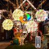 Color Changing Christmas Light Balls Outdoor with Remote & Timer, 4 Pack 11.81" Lighted Spheres Outside Hanging, 11 Mode Globe Lights with Plug for Trees Yard Garden Porch Patio Indoor Decor - Thumbnail 1