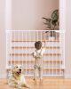 34" Extra Tall No Bottom Bar Baby Gate for Stairs, Wall Mounted Dog Gate Indoor for Larger Pets, Expandable - Thumbnail 1