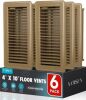 Floor Register, Floor Vents, 6 Pack Gold Steel Adjustable Air Supply Grille Register Vent Cover Grill for Sidewall and Floor - Thumbnail 1
