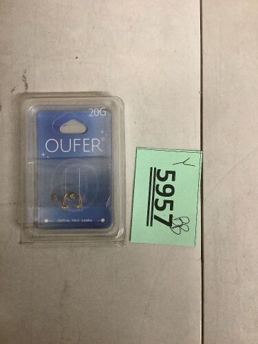 OUFER Nose Rings, 20G, Gold Ring - Lot 5957