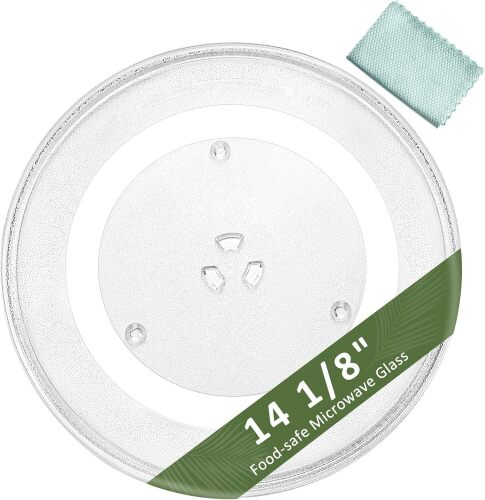 14 1/8 Inch Microwave Glass Plate Replacement Compatible with G.E Sam.sung Microwave Replace DE74-20002A DE74-20002D WB49X10096 WB39X10038 - Lot 5971