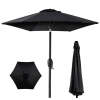 Outdoor Market Patio Umbrella w/ Push Button Tilt, Crank Lift - 7.5ft - Thumbnail 1