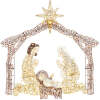 Lighted Christmas Nativity Scene Outdoor Decor with LED Lights - 6ft - Thumbnail 1