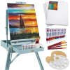 Portable Wooden French Easel w/ 32pc Beginners Kit - Thumbnail 1