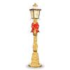 Large Outdoor Christmas Lamppost Decoration 6ft Tall with Lighted Bow - Thumbnail 1