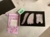Natural Rose Quartz ChineseGuaSha Board,Scraping Massage Tools for Acupoint Trigger Point Treatment, Suitable for Facial, Body Care, 3 Set - Thumbnail 2