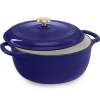Cast-Iron Dutch Oven Kitchen Cookware w/ Enamel, Handles - 6qt - Thumbnail 1