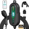 Level 2 Portable EV Charger J1772 16 Amp Charging Cable - Dual Voltage 120V 240V Home EV Charging Station, 3.8 kW, Adjustable 8 to 16A, ETL Listed, FCC Part 15, NEMA Type 4, 25 ft Cable - Thumbnail 1