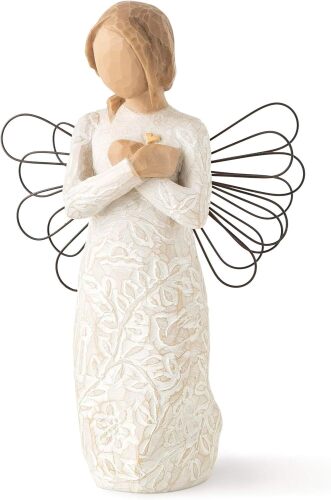 Remembrance Angel (Lighter Skin), Memories…Hold Each one Safely in Your Heart, A Gift to Express Sympathy, Comfort, Remembrance and Healing, Sculpted Hand-Painted Figurine - Lot 6373