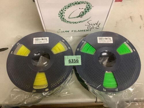 Set of 2 High Speed Matte PETG 3D Printing Filament, 1.75mm - Lot 6356