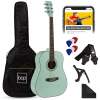 41in Acoustic Guitar Starter Kit w/ Digital Tuner, Padded Case, Picks, Strap - Thumbnail 1