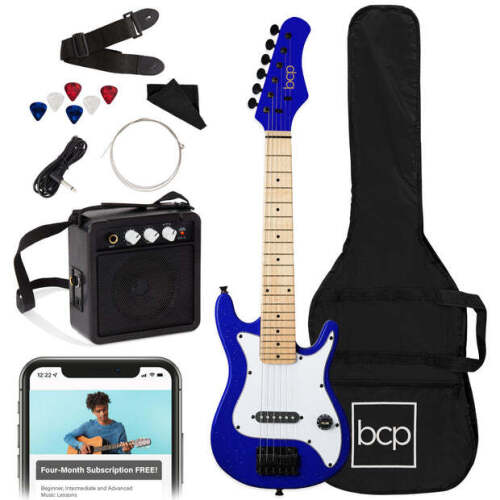 Kids Electric Guitar Beginner Starter Kit w/ 5W Amplifier - 30 in - Lot 6287