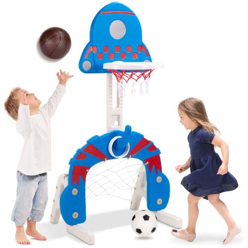3-in-1 Toddler Basketball Hoop Sports Activity Center Play Set - Lot 6283