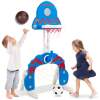 3-in-1 Toddler Basketball Hoop Sports Activity Center Play Set - Thumbnail 1