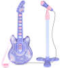 Kids Pretend Play Guitar Musical Instrument Toy w/ Microphone, Stand - 19in - Thumbnail 1