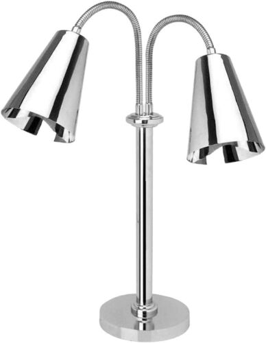 Commercial Grade Stainless Steel Free Standing Dual Bulb Food Warmer Heat Lamp - Lot 85