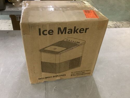 8.5 in. 26 lb. Bullet-Shaped Countertop Portable Ice Maker in Gray with 2-Ice Sizes , 6 min/8-Pieces, Auto-Cleaning - Lot 94JF