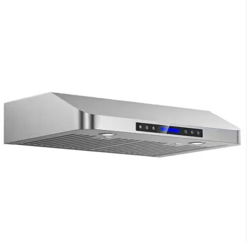 INATECK 30 in. 900 CFM Ducted Under Cabinet Range Hood with 3-Venting Options, Remote, Touch Control LCD in Stainless Steel - Lot 100JF