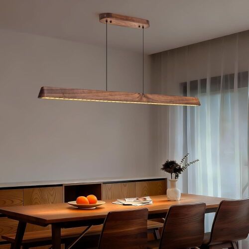 45" Wood Linear Pendant Light - Lot 155