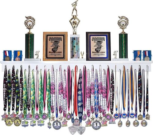 Medal Hanger Display Rack and Trophy Shelf 48" - Lot 241