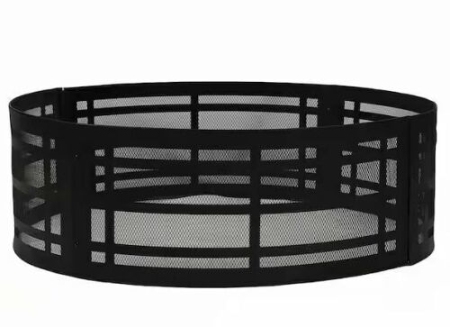 36 in. Metal Wood Burning Outdoor Fire Pit Ring - Lot 386JF