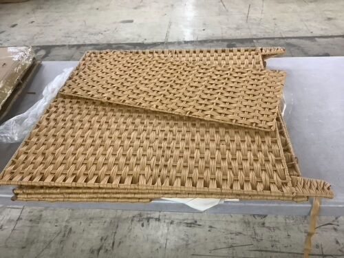 3 Section Wicker Laundry Hamper with Lid - Lot 543