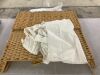 3 Section Wicker Laundry Hamper with Lid - Thumbnail 3