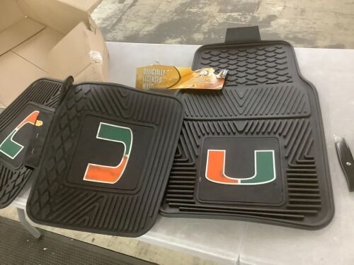 University of Miami Car Floor Mats, Unknown Fit - Lot 554