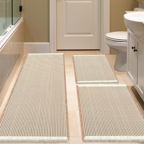 Waffle Bath Mat Set 3 Piece - Lot 563