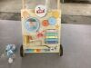 Ocean-Themed Wooden Baby Walker with Activity Center - Thumbnail 2