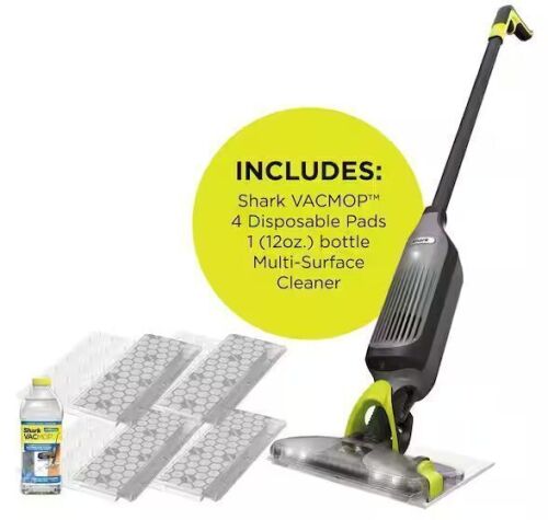 Shark VACMOP Pro Cordless Hard Floor Combo Vacuum & Spray Mop for Tile, Laminate & Wood Surfaces with No-Touch Disposable Pad - Lot 727JF