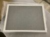 Linen Cork Bulletin Board with White Wood Beaded Frame, 24" x 18" - Thumbnail 2