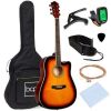 Full Size Beginner Acoustic Guitar Set with Case, Strap, Capo - 41in - Thumbnail 1