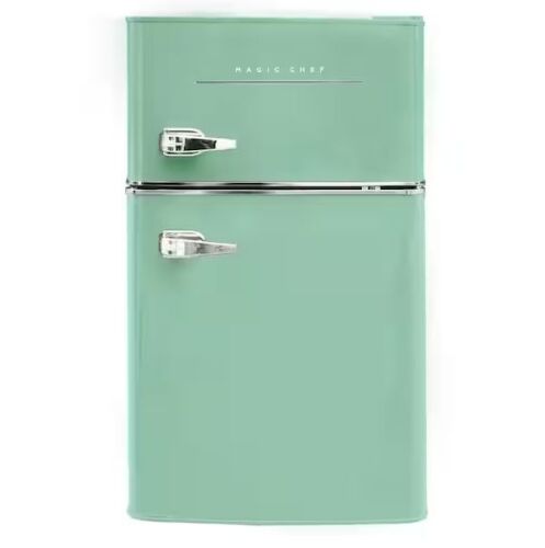Magic Chef Retro 3.2 cu. ft. 2-Door Mini Fridge in Mint Green - Lot 27JF
