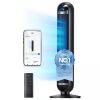 DREO 36 in. Smart Tower Fan, 8 Speed, DC Motor, 25 DB Quiet, 90° Oscillating with Remote and Wi-Fi Voice Control in Black - Thumbnail 1