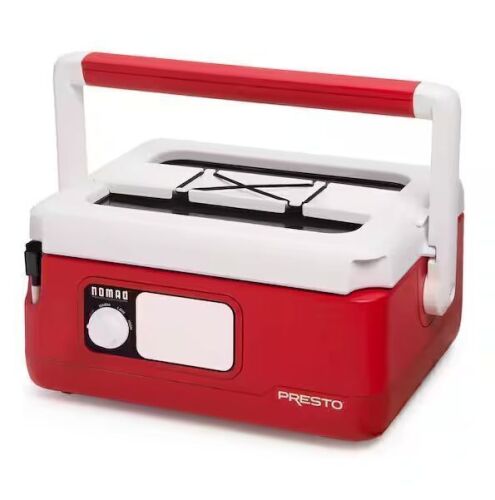Presto 6 Qt. Nomad-Traveling Red Insulated Slow Cooker with Locking Lid - Missing Dial Knob - Lot 626JF