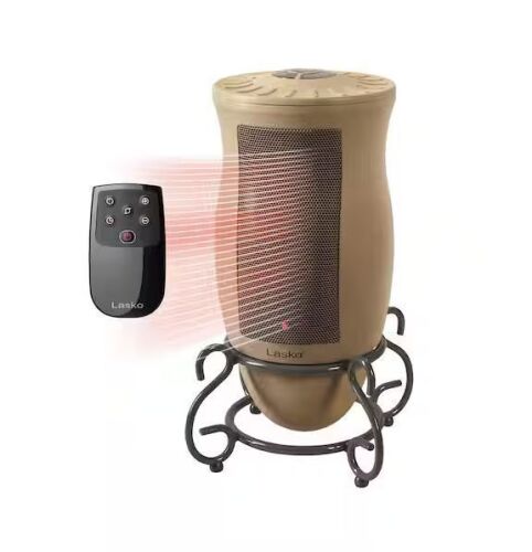 Lasko Designer Series 1500W 16 in. Beige Electric Tower Ceramic Space Heater with Timer, Thermostat, and Remote Control - Lot 611JF