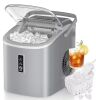 9.4 in. 26.5lb/24H Bullet Ice Countertop Portable Ice Maker, 9 Cubes/6Mins, Auto-Cleaning, Basket and Scoop - Thumbnail 1