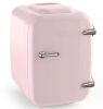 0.14 cu. ft. Mini Refrigerator in Pink with Warming and Cooling Function - Thumbnail 1