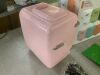 0.14 cu. ft. Mini Refrigerator in Pink with Warming and Cooling Function - Thumbnail 3