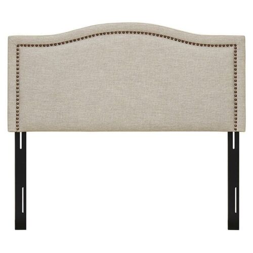 Madison Park Nadine Polyester Fabric and Metal Queen Size Headboard in Black/Cream - Lot 74